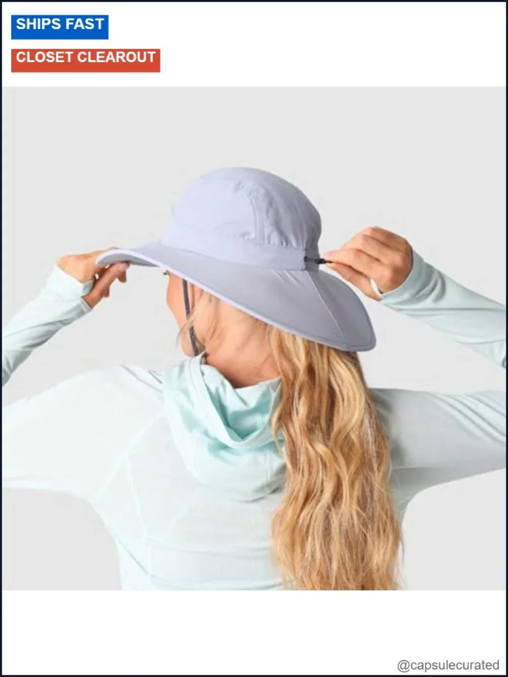 Women's Wide Brim Sun Hat UPF 50+ Lightweight Nylon Hiking Golf